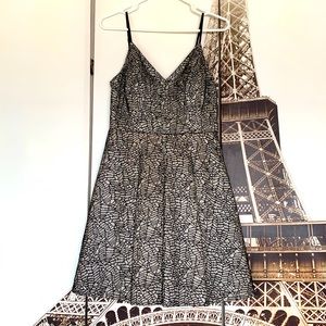 Adorable fit & flare metallic cocktail dress.